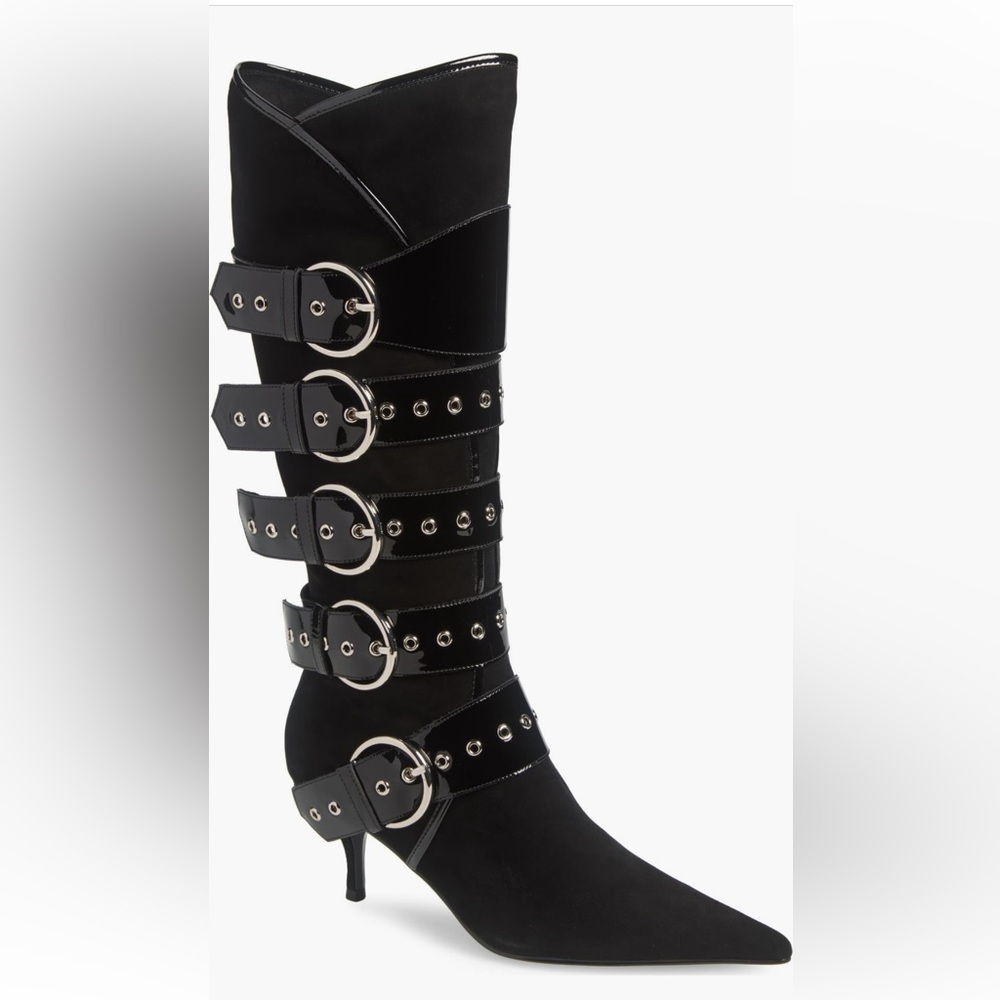 Jeffrey Campbell seatbelt knee high boot